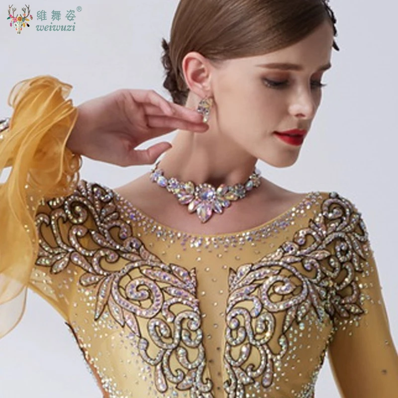 

Ожерелье для бальных танцев для женщин и взрослых, латинская сцена, профессиональные аксессуары для соревнований, национальный стандарт, танцевальные украшения