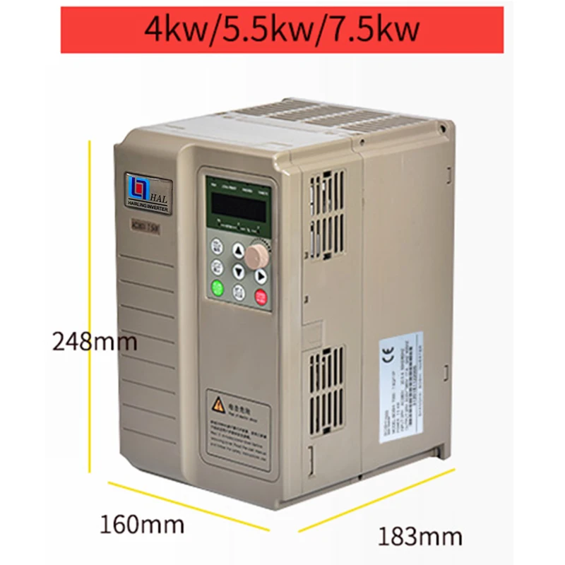 AC Drive 220v to 380v 4kw 5.5KW 7.5kw Input voltage 1PH/3PH 220v, Output voltage 3ph 380V VFD RS485 Frequency Converter