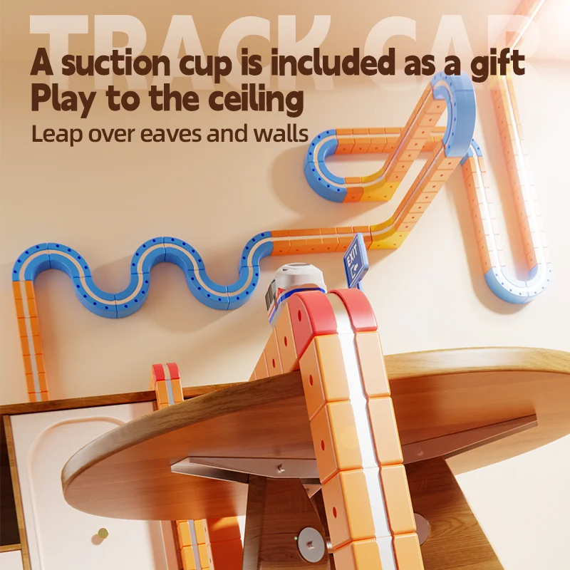 Crianças diy montagem magnética ferroviário carro brinquedos trem mágico elétrico pista crianças 3d bloco de construção cubo modelo brinquedo com sinais de trânsito