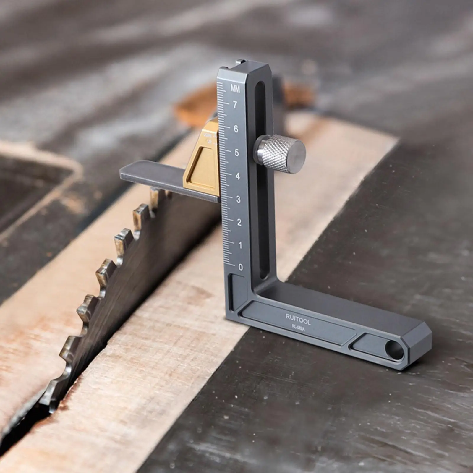 

Depth Measuring Tool Professional Aluminum Alloy Black Accurate Height Gauge