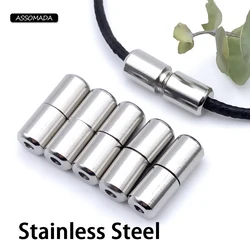 5pcs Stainless Steel Screw Clasps Cylinder Fasteners End Clasp For Necklace Bracelet Connectors DIY Jewelry Making Accessories