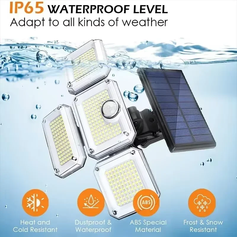 أضواء الشمسية المنزلية LED تعمل بالطاقة الشمسية استشعار جسم الإنسان سبليت الجدار مصباح لإضاءة حديقة الفناء مقاوم للماء في الهواء الطلق