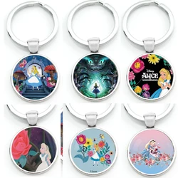 Mental Keyring Keychain Cartoon Movie - Alice in Wonderland - Disney Characters Myethos Figures Cute Rabbit Cat Fairy Kids Gift