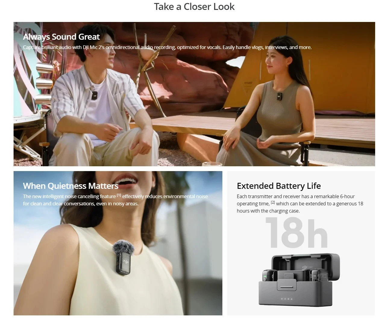 D JI Mic Wireless Microphone Professional Recording Studio Equipment 250m Transmission Range Dual-Channel Photography Accessory