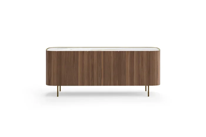 for Italian designer light luxury villa restaurant side cabinet Customized wood modern minimalist style dining room sideboard