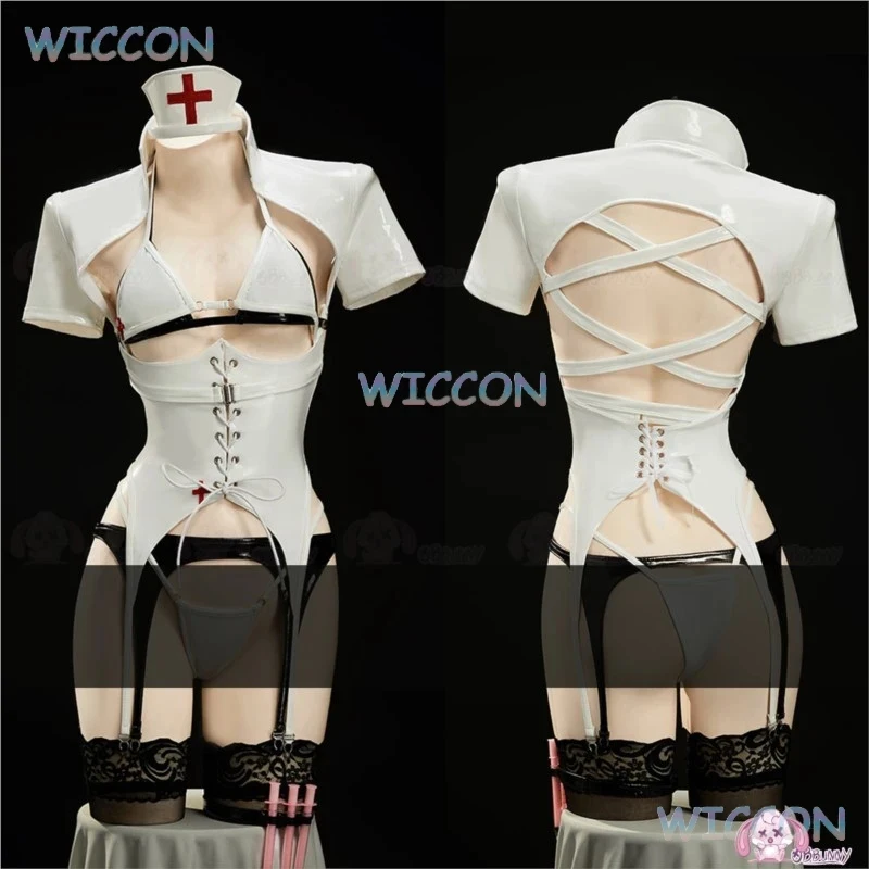 ❤️❤️❤️White Nurse Uniform Cosplay Fina lFa ntsy VII Tifa Costume   Game Accurate Outfit Full Set with Wig Women Halloween ❤️⭐️❤️ view 6