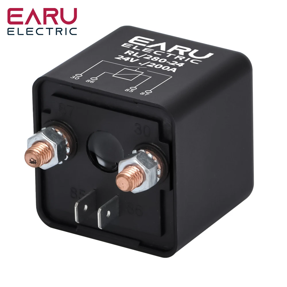 Hochstrom-Relais, Anlaufrelais 200A 100A 12V 24V, Leistungsstarkes Kfz-Hochstrom-Startrelais, Auto-Relais – Detail 7