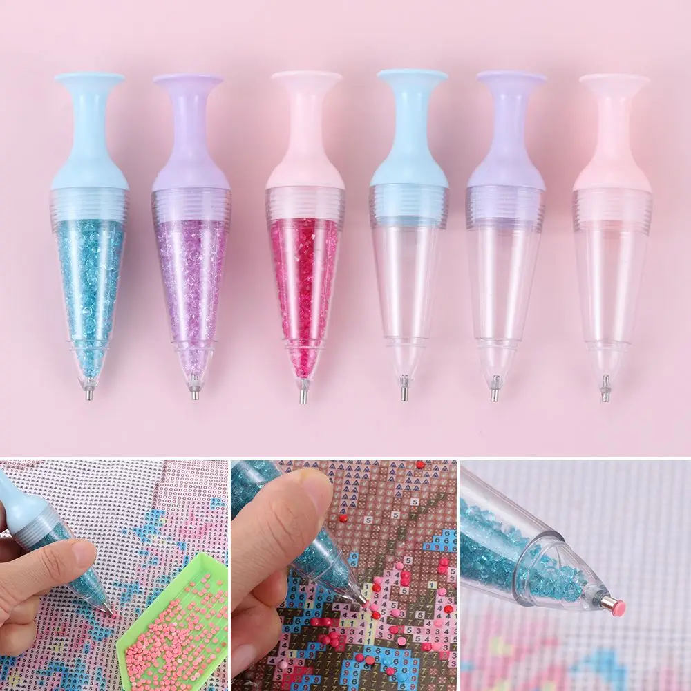 DIY Crystal Sewing Accessories Flower Pot Shape Diamond Painting Tool 5D Diamond Painting Standable Point Drill Pen