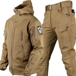 Tactische Jas Winterpak Waterdicht Wandelen Winddichte Militaire Jacht Kleding Vissen Kleding Fleece Softshell Tactisch Pak