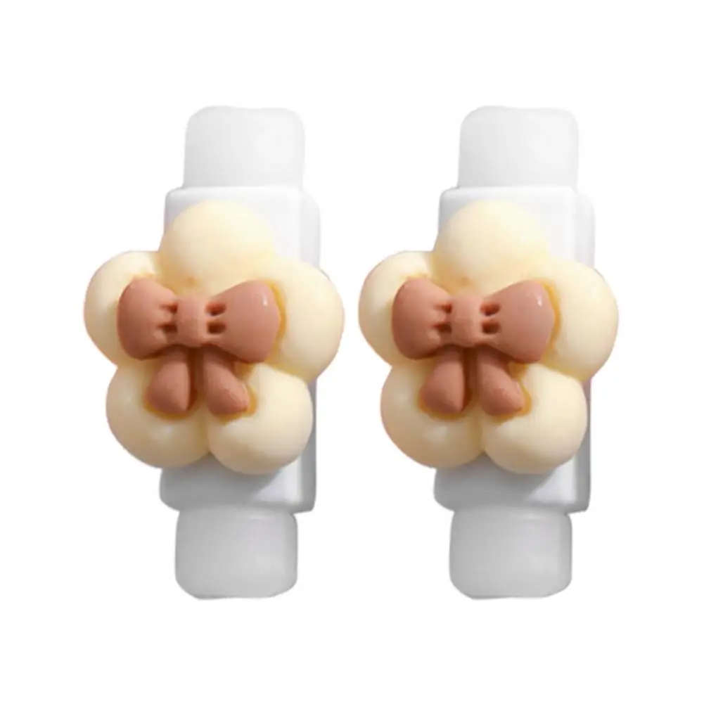 1 Pair Animal Bite USB Cable Protector Cable Organizer Data Line Management Charging Safe Protection Cable Winder For iPhone