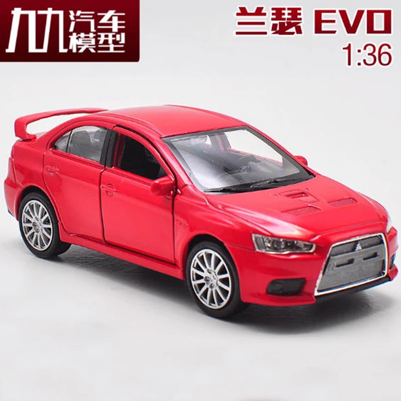 

Welly 1:36 Lancer EVO Alloy Car Model Red Static Collection Decorated Holiday Gifts Toys