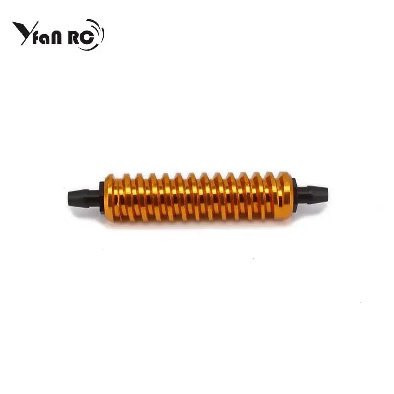 Yfan Alloy Aluminum Nitro exhaust gas/fuel/back pressure cooler 1/10 1/8 RC Nitro Hobby Model Car Upgraded Hop-up rc Parts HSP