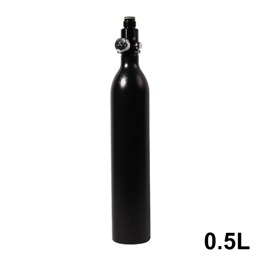 TUXING 3000Psi 200Bar 0.5L 500cc Aluminum Cylinder High Pressure Tank HPA Bottle with Valve Fill Station Regulator M18 5/8