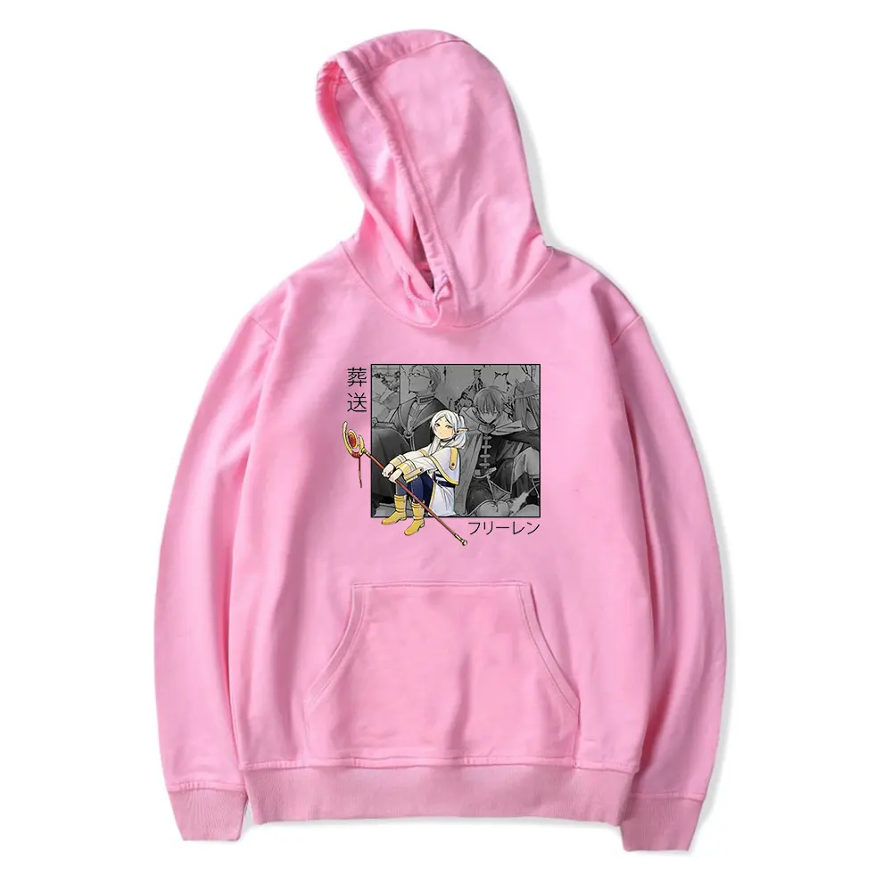 Frieren-Sudadera con capucha de Anime para hombre y mujer, jersey de manga larga, ropa de moda