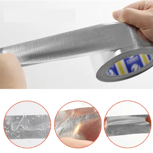 Imagen 2 del producto Tela de fibra de vidrio, cinta de papel de aluminio, aislamiento térmico, engrosamiento de Campana Extractora de cocina, retardante de llama, resistente a altas temperaturas