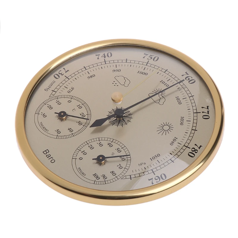 Three in One Multifunctional Temperature Humidity  Pressure Barometer  For Hanging or Placing on a Surface Drop Shipping