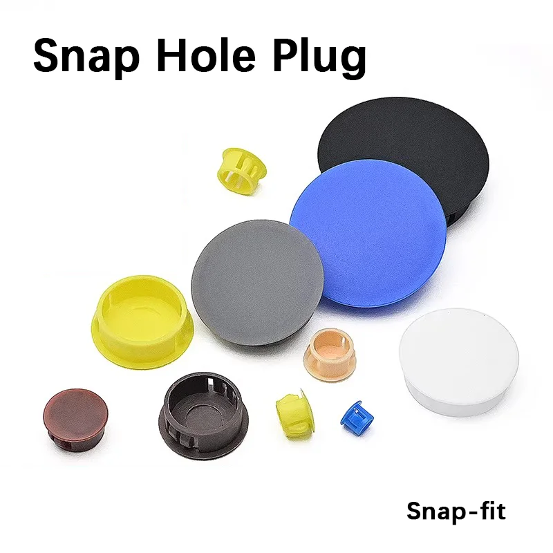 

20-50pcs Nylon Plastic Snap-in Hole Plugs Screw Hole Covers Security Door Panel Hole Caps Furniture Hole Plugs