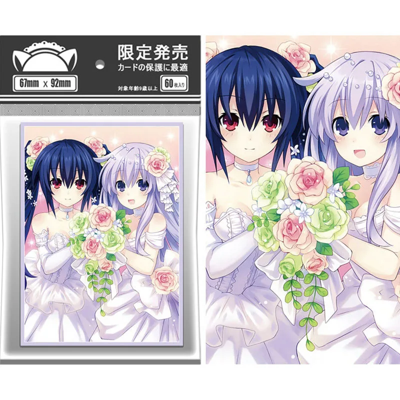 60-pecas-conjunto-de-protetores-de-cartas-hyperdimension-neptunia-neptune-noire-para-colecao-de-jogos-de-anime-capa-protetora-para-cartas-presente-brinquedo-67-92mm