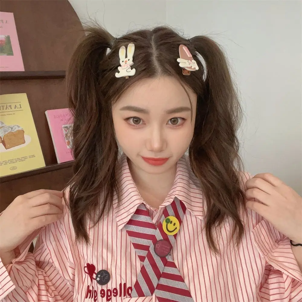 Kawaii Cartoon Mini Hair Clip Japanese Candy Color Animal Cute Barrettes Set Korean Style Hairpin Bear BB Clip Dancing