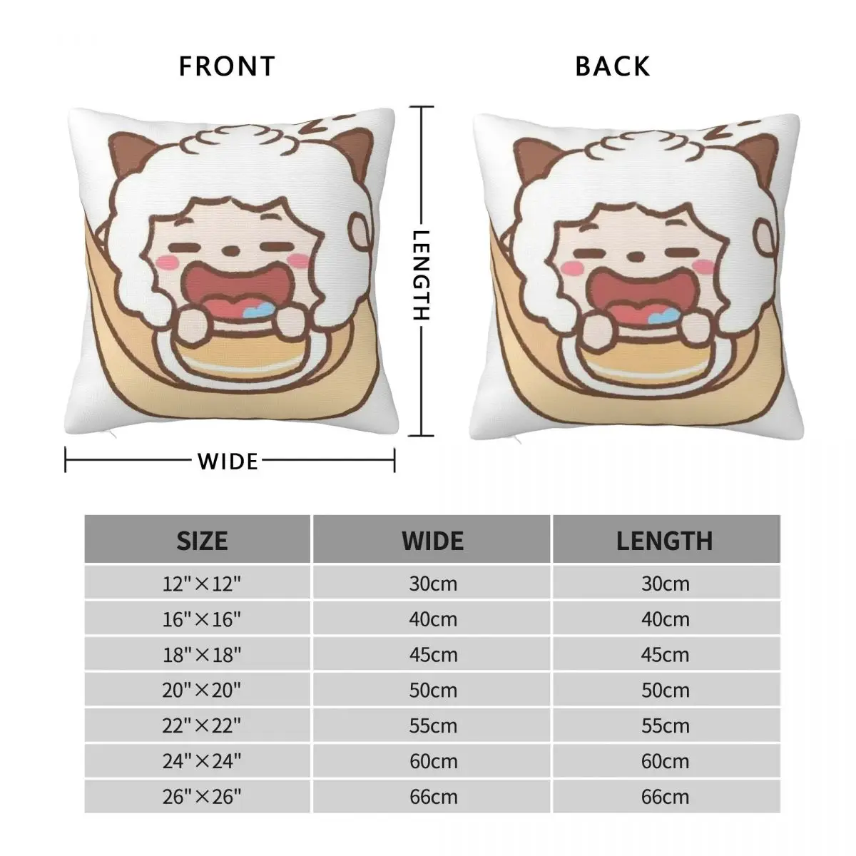 Love To Sleep Lazy Goat Square Pillowcase Cushion Cover Pillow Case Throw Pillow Cover for Home Bedroom Car