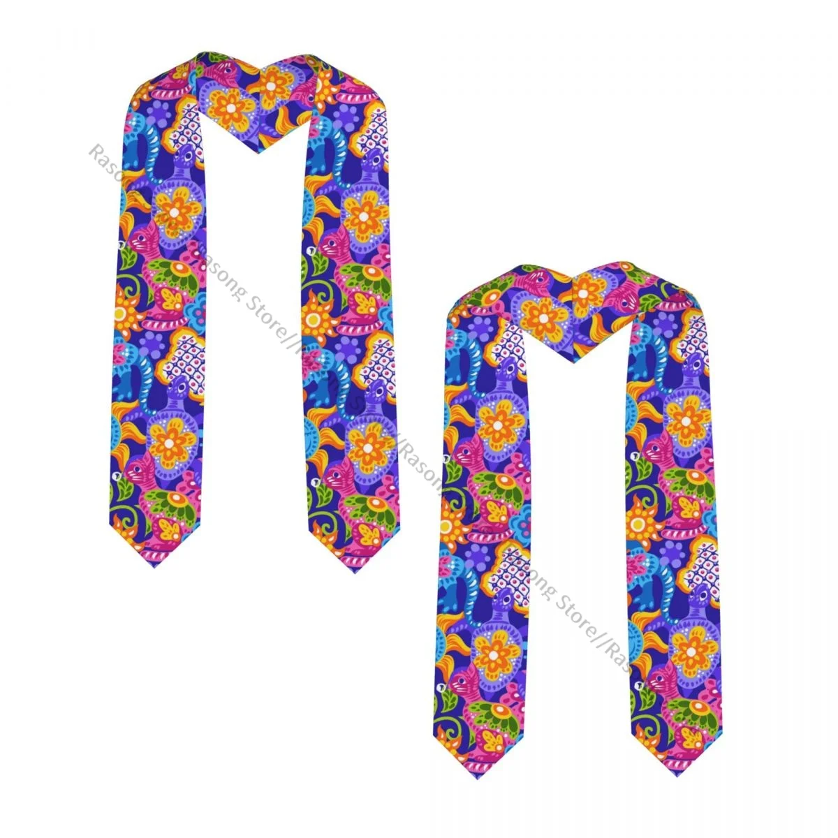 Mexican Ethnic Folk Unisex Adult Graduation Stole Shawl for Academic Commencements Celebration Uniform