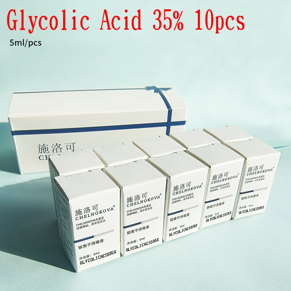 

Alpha Hydroxy Acids (AHAs) 10pcs Glycolic Acid (GA) 30% 35% Acid peel Products for Dry Skin Oily Skin Scars AHA for Dark Spots