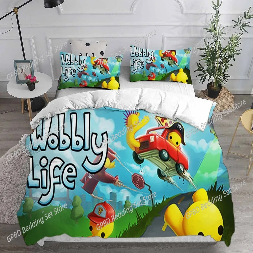 3D Print  Wobbly & Life Single Twin Full Queen King Size Quilt Anime Bed Cover Pillow Case Duvet Cover Bedding Sets