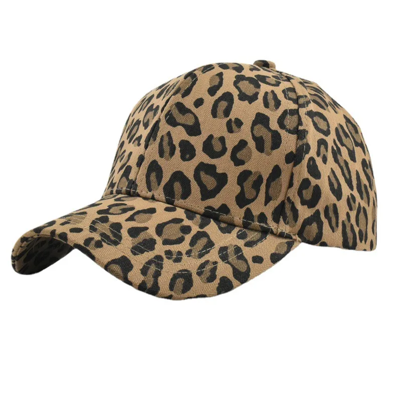 

New Round Top Hat Men Women Leopard Print Baseball Cap Outdoor sun-shading Versatile Duck Tongue Cap Casquette Homme