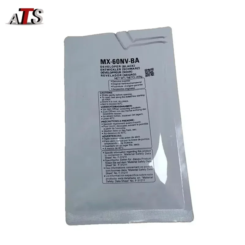 1PCS MX61 MX60 Developer Powder For Sharp MX3081 4081 5081 6081 2621 3121 MX3070 MX60NV MX61NV Copier Parts