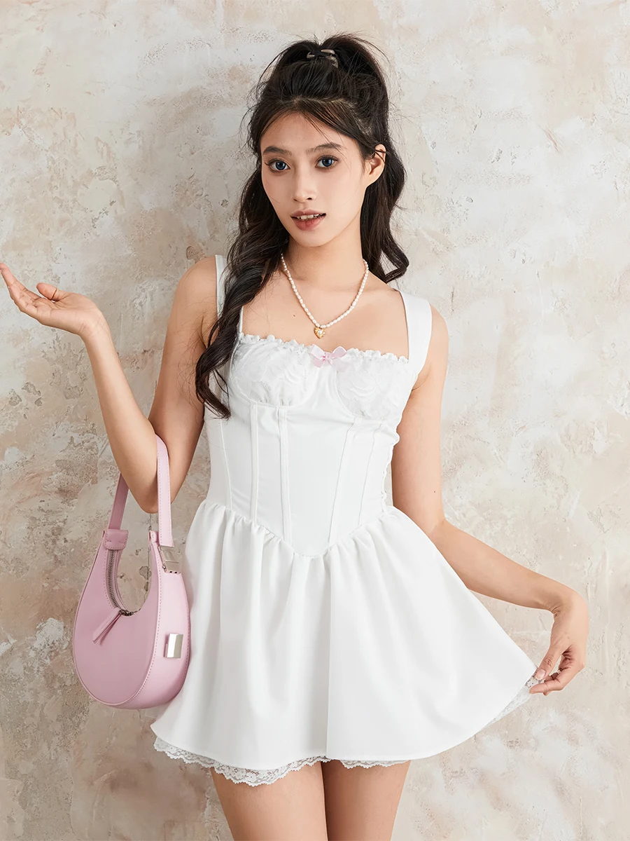 Elegant Off-Shoulder Lace Dress with Flared Sleeves and Ruffled Hemline for Wedding Guest Evening Party Cocktail