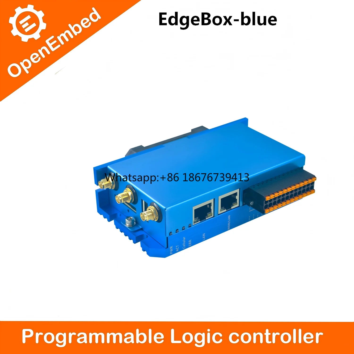 2026 OpenWRT MediaTek Edgebox-Blue PLC Programming Controller WIFI6 4G LTE 4DI 6DO Industrial Control RS485 Linux
