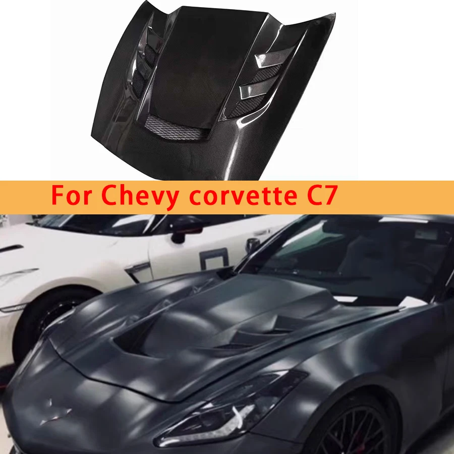 

For Chevy corvette C7 Z06 2014-2019 Carbon Fiber Hood Engine Cover Hood Car Headliner Hood Cover Car Accessories body kit