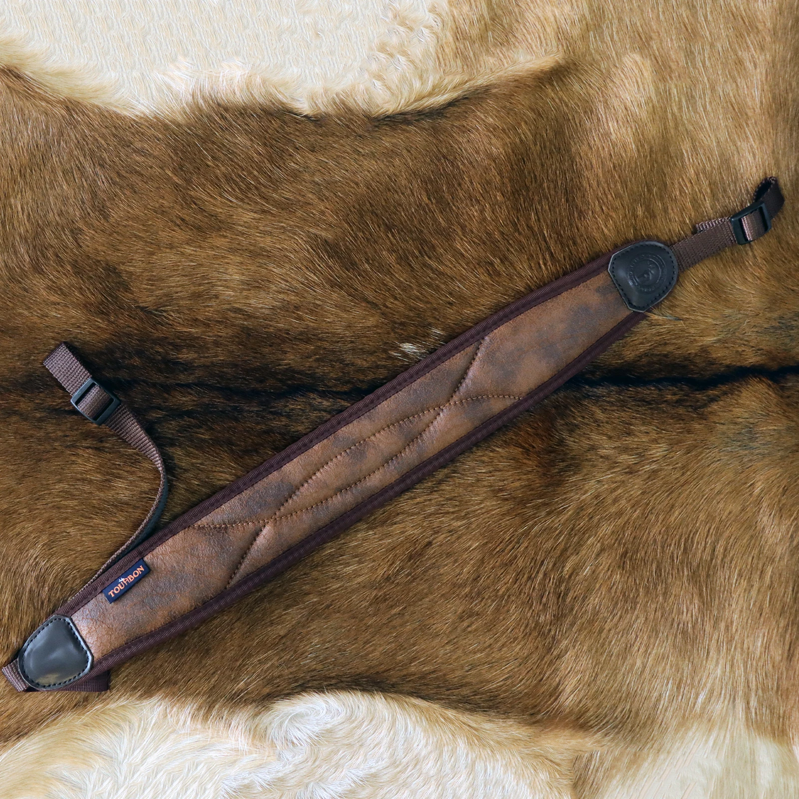 Tourbon Schießgewehr Sling Schrotflinten Schultergurt Pistole Tragegurt rutschfest 62-97CM verstellbar Neopren Jagd Braun – Detail 7