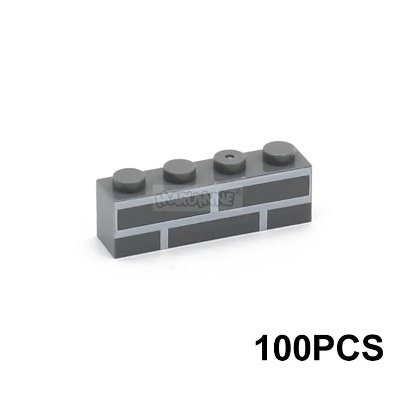 Marumine MOC briques 100 pièces 1x4 blocs de Construction muraux de maison pièces de Cube compatible