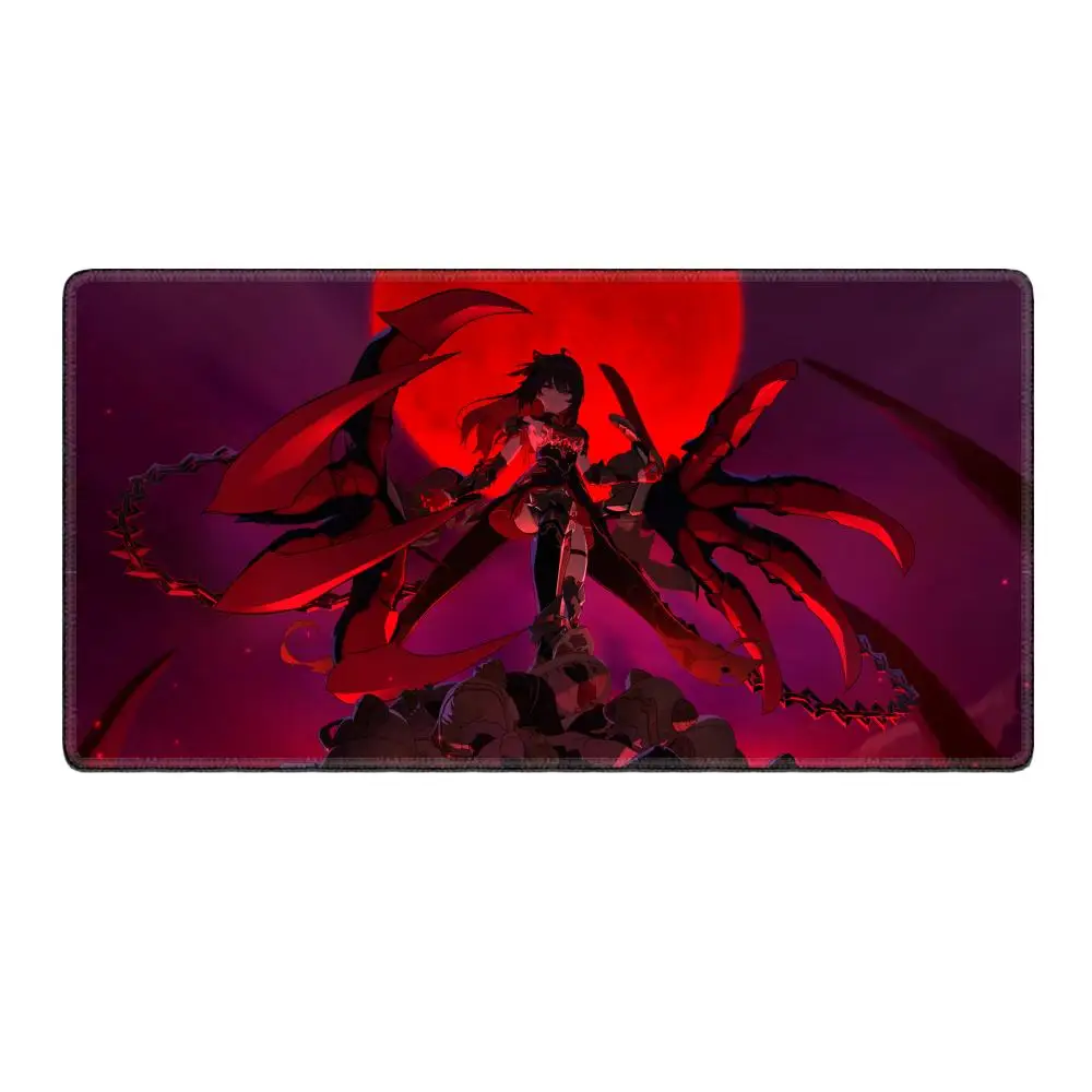 Honkai Impact-alfombrilla de ratón grande antideslizante para juegos, Protector de mesa grueso para teclado de ordenador, alfombrilla de escritorio