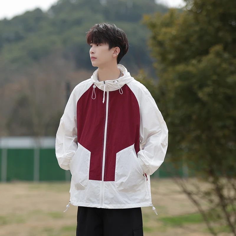 New Summer Fashionable Leisure Versatile Sunscreen Clothes For Teenagers Couple'S Loose Men'S Outdoor Hooded Uv Protective Coat