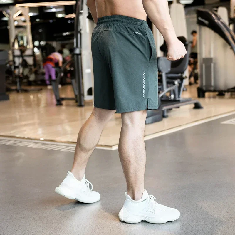 Pantalones cortos informales de entrenamiento de baloncesto para hombre, pantalones cortos de culturismo para gimnasio, Fitness, pantalones cortos geniales para correr, entrenamiento de playa, verano, nuevo