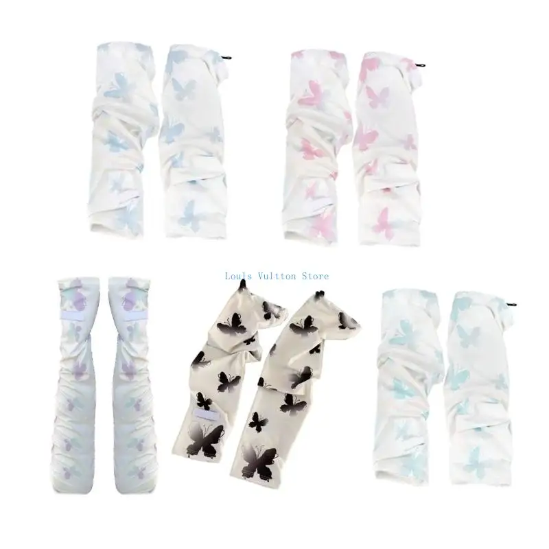 

L5YB Butterfly Pattern Arm Sleeves Soft And Breathable For Summer Activity