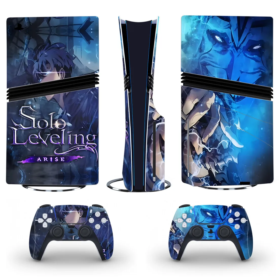 Anime Solo Leveling PS5 Pro Disc Skin Sticker Sticker Cover voor console en 2-controllers Nieuwe PS5 Pro Disk Skin Vinyl