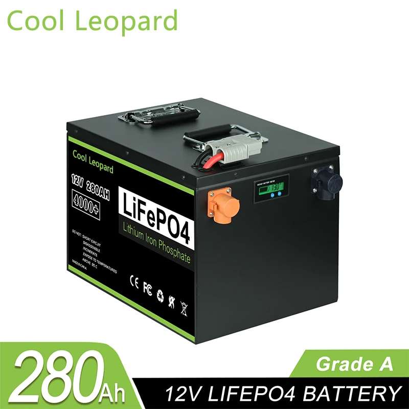 LifePO4 12V 42V 48V 100AH 200AH 400AH Built-In BMS Deep Cycle Ferrous Lithium Phosphate Solar RV Household Storage Battery.