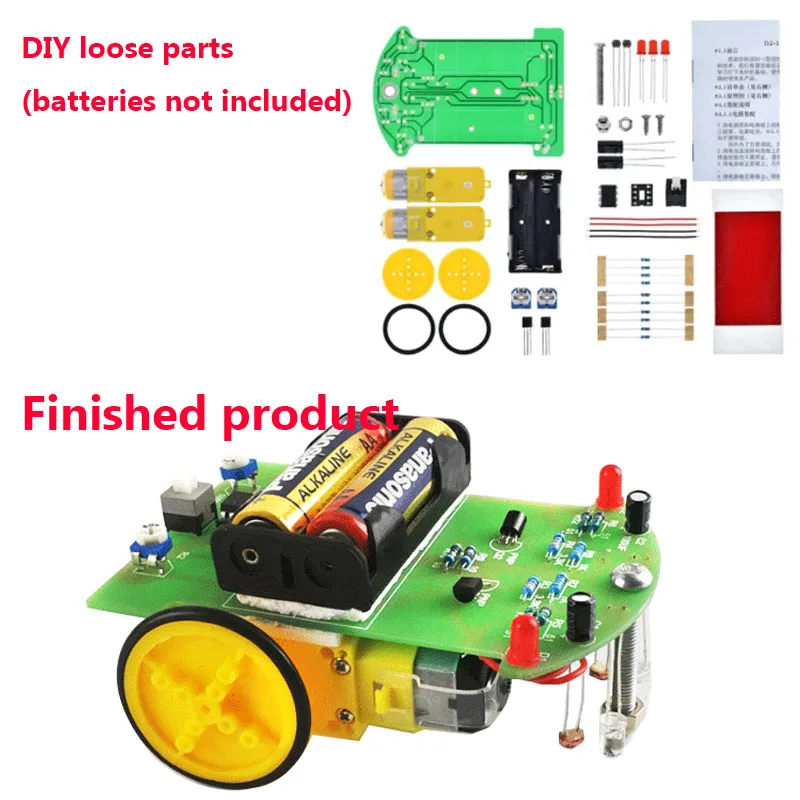 

Умный робот автомобиль D2-1 комплекты, интеллектуальная линия слежения, автомобильный Фоточувствительный робот, сделай сам, электронный комплект ToyDIY, патрульные автомобильные детали