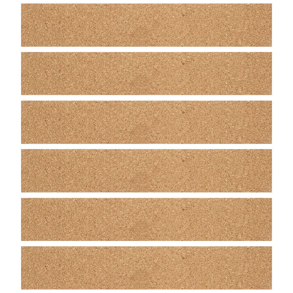 

Набор из 6 толстых полосок из натуральной пробки для настенных досок объявлений, стильные и элегантные, для офиса и дома, для сообщений и фотографий