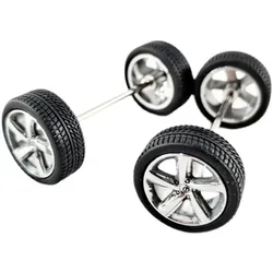 1: 43 Tire Model Wheel Outer Diameter 1.6cm Width 0.62cm Axle Length 3.7-4cm Axle Diameter 0.15cm