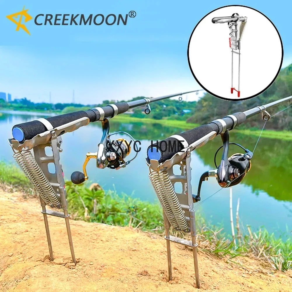 Automatic Fishing Rods Bracket Sea Pole Throwing Rod To Insert Adjustable 2 Spring Bracket Rod Pole Lifter for Fishing Tool Gear