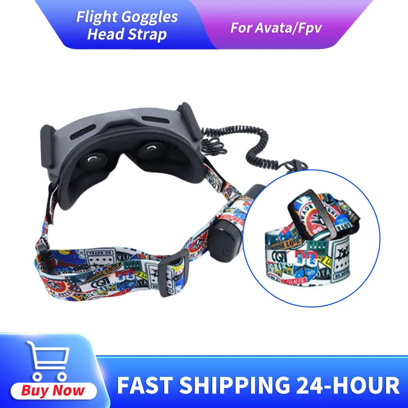 Soft Breathable Flight Goggles Head Strap Non‑Slip Elastic Headband for Long‑Time Wearing, Compatible with Avata FPV Accessories