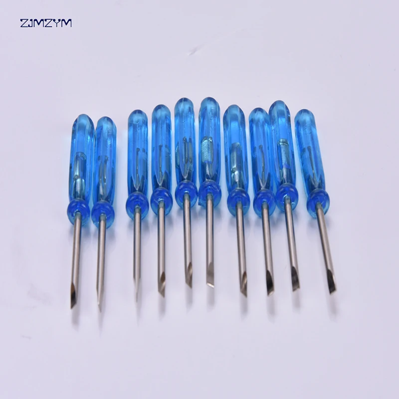 1Pc 2.0MM Screwdriver Slotted Screwdriver Repair Transparent Handle Metal Screw Driver Disassemble Tool For Mobile Phone