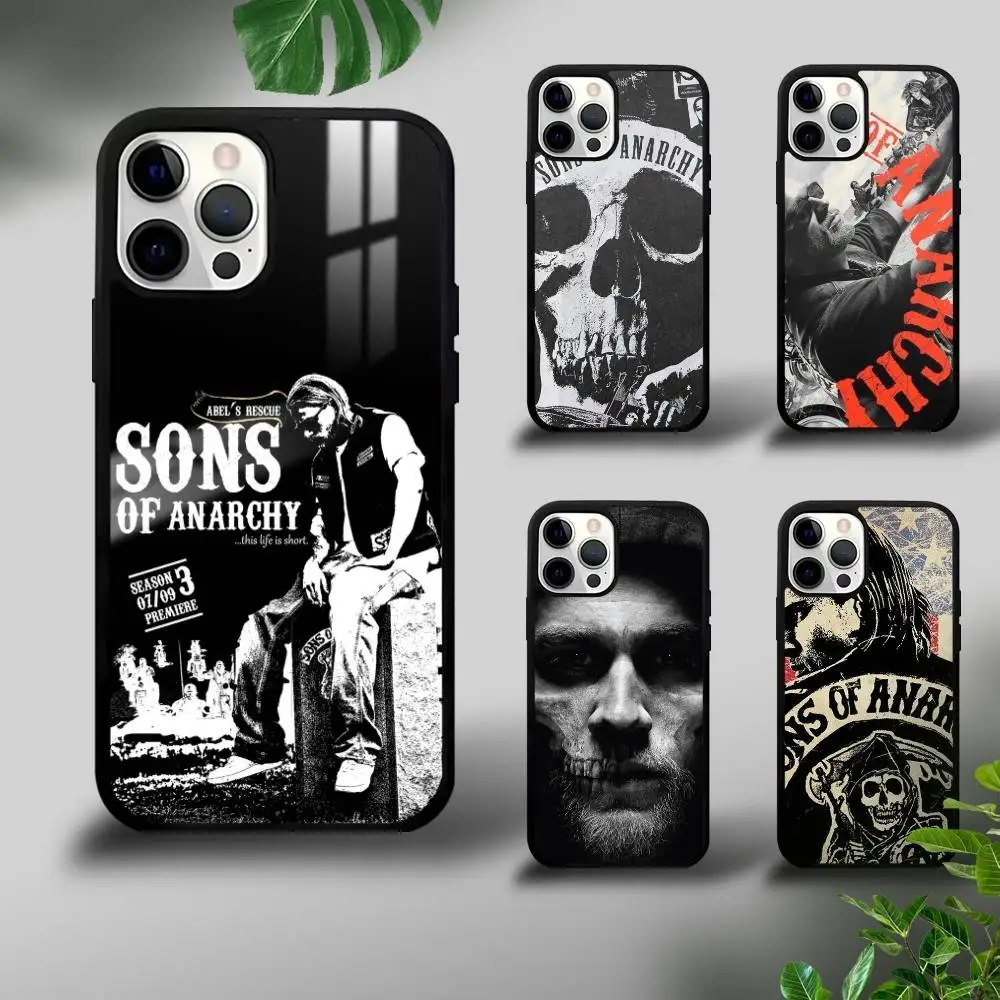 

S-Sons of Anarchy Season Phone Case For iPhone 16 15 14 13 12 11 Pro Xs Max Mini Plus Celulares Hard Funda