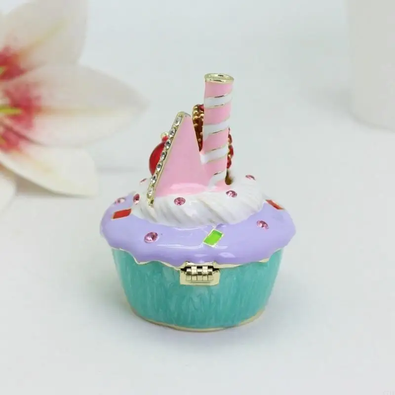  Portable Enamel Alloy Accessory Tray For Earrings And Rings Organization