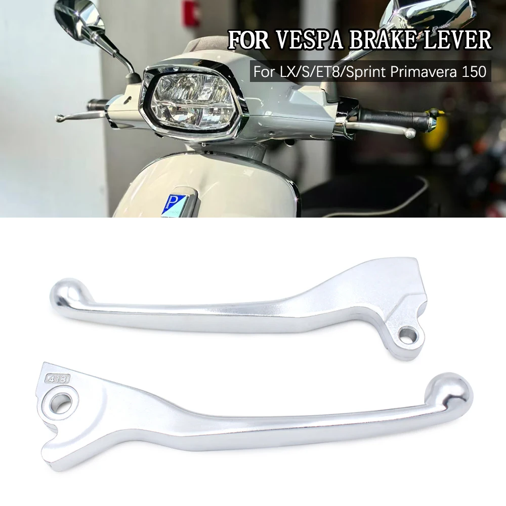 

For Vespa Sprint Primavera 150 LX S ET8 CNC Motorcycle Scooter Left Right Disc Brake Levers