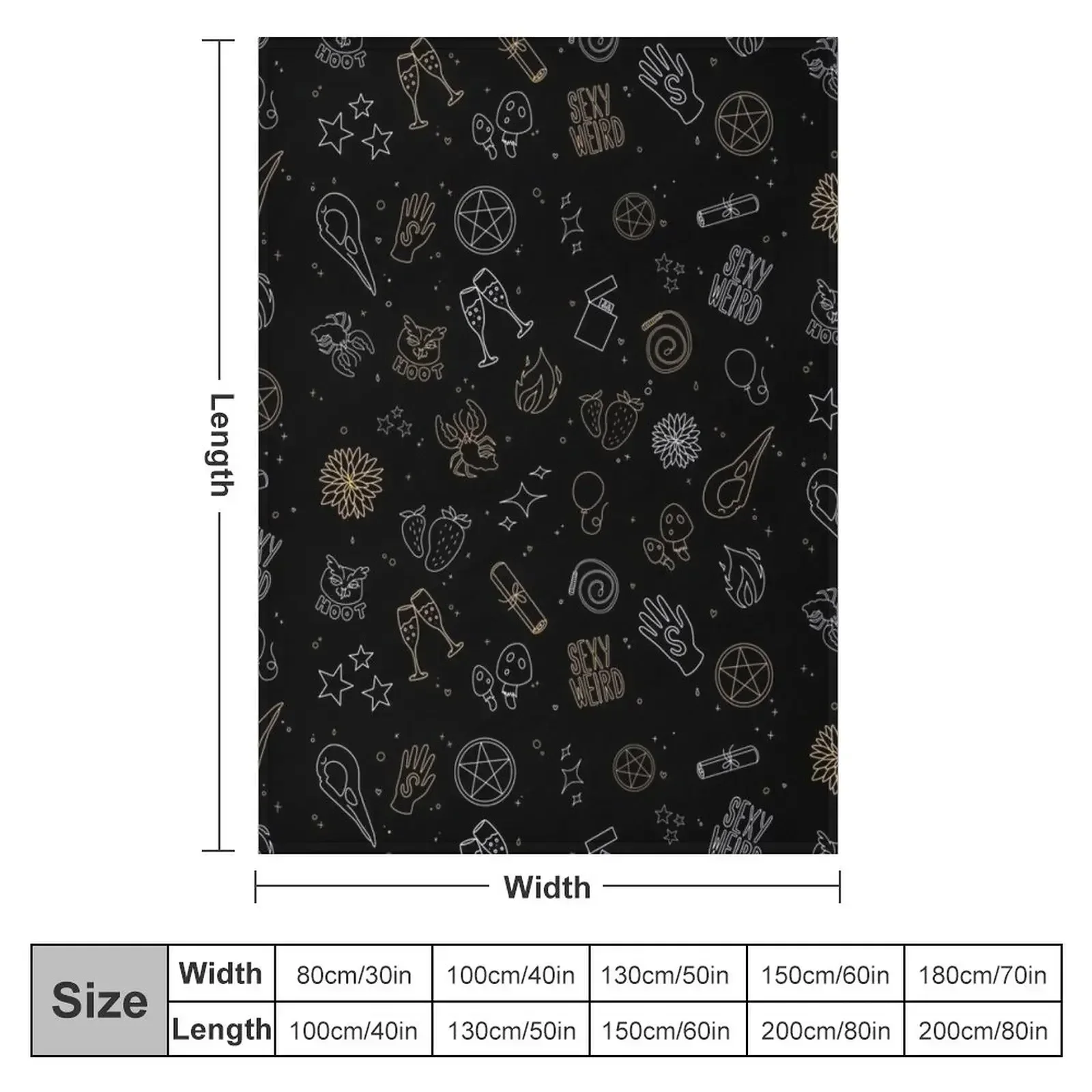 Pattern Design Symbols Fort Salem Witches Raelle Scylla Throw Blanket for winter Retros Loose heavy to sleep Blankets